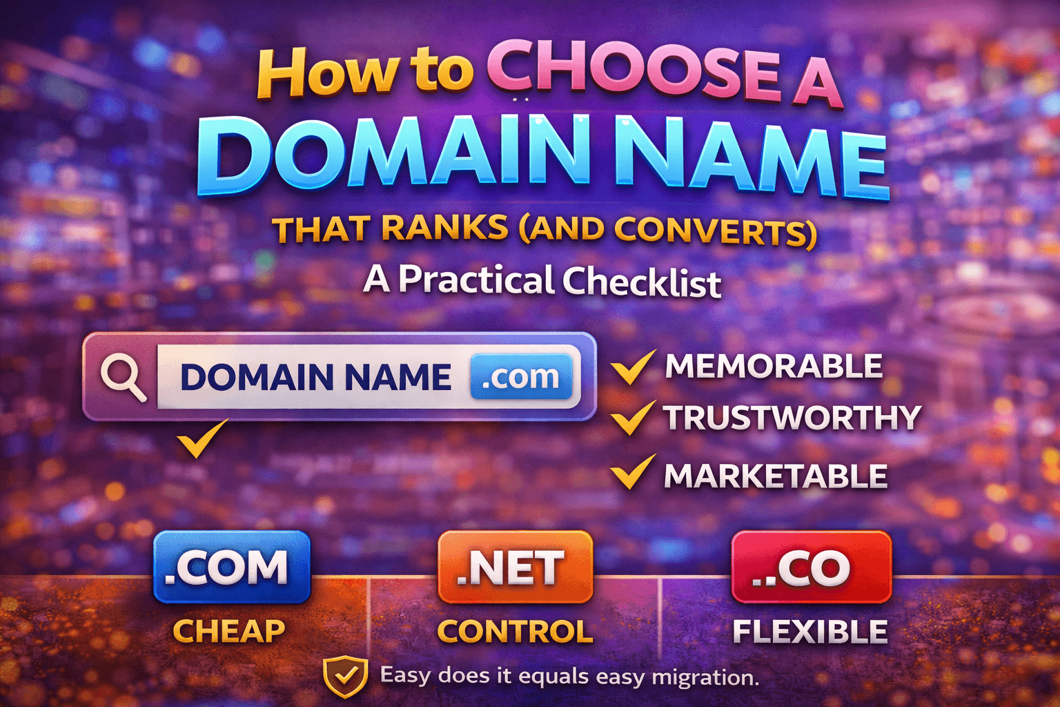 How to Choose a Domain Name That Ranks (and Converts): A Practical Checklist